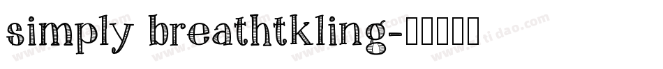 simply breathtkling字体转换